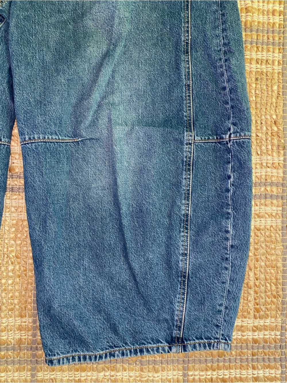 We The Free x Revolve $128 Good Luck Mid-Rise Barrel Jeans  35” Waist EUC - Picture 6 of 16